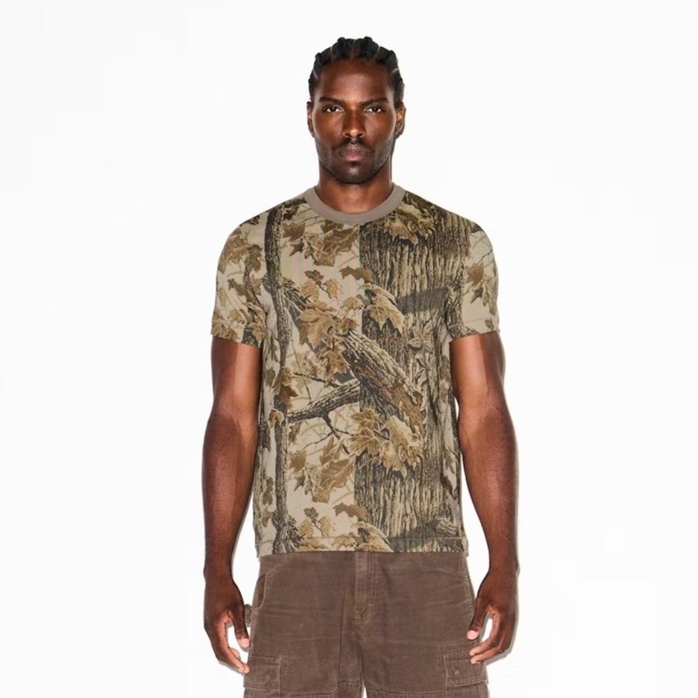 NWT SKIMS COTTON MENS REALTREE CLASSIC T-SHIRT POST MALONE POSTY